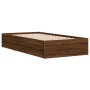 Cama con cajones madera de ingeniería marrón roble 90x190 cm de , Camas y somieres - Ref: Foro24-3207328, Precio: 136,63 €, D...