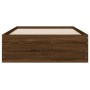 Cama con cajones madera de ingeniería marrón roble 75x190 cm de , Camas y somieres - Ref: Foro24-3207335, Precio: 129,80 €, D...