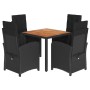 Set de muebles jardín 5 pzas con cojines ratán sintético negro de , Conjuntos de jardín - Ref: Foro24-3212231, Precio: 547,80...