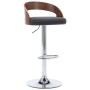 Taburetes cocina 2 unidades tela y madera curvada gris oscuro de vidaXL, Taburetes de cocina - Ref: Foro24-283146, Precio: 22...
