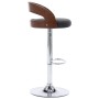 Taburetes cocina 2 unidades tela y madera curvada gris oscuro de vidaXL, Taburetes de cocina - Ref: Foro24-283146, Precio: 22...