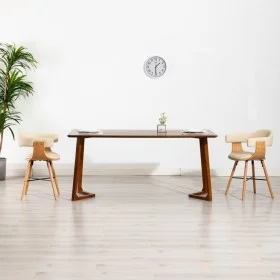 Esszimmerstühle 2 Stk. Kunstleder und gebogenes Holz creme von vidaXL, Essstühle - Ref: Foro24-283140, Preis: 293,90 €, Rabat...