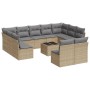 Set de sofás de jardín 12 pzas y cojines ratán sintético marrón de , Conjuntos de jardín - Ref: Foro24-3250198, Precio: 726,2...
