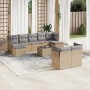 Juego de sofás jardín con cojines beige 10 pzas ratán sintético de , Conjuntos de jardín - Ref: Foro24-3250158, Precio: 612,1...