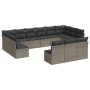 Set sofás de jardín con cojines 13 piezas ratán sintético gris de , Conjuntos de jardín - Ref: Foro24-3250229, Precio: 760,68...