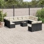 Set de sofás de jardín y cojines 13 pzas ratán sintético negro de , Conjuntos de jardín - Ref: Foro24-3250215, Precio: 742,50...