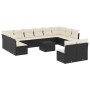 Set de sofás de jardín y cojines 13 pzas ratán sintético negro de , Conjuntos de jardín - Ref: Foro24-3250215, Precio: 742,50...