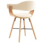 Sillas de comedor 2 uds cuero sintético y madera curvada crema de vidaXL, Sillas de comedor - Ref: Foro24-283140, Precio: 312...