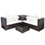 Set muebles de jardín 4 piezas y cojines ratán sintético marrón de , Conjuntos de jardín - Ref: Foro24-42988, Precio: 577,55 ...