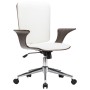 Silla de oficina giratoria cuero sintético madera curva blanco de vidaXL, Sillas de oficina - Ref: Foro24-283133, Precio: 135...