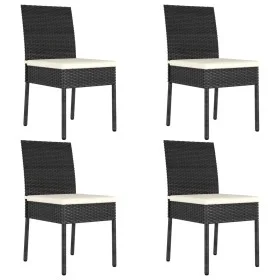 Sillas de comedor de jardín 4 unidades ratán sintético negro de , Sillas de jardín - Ref: Foro24-317167, Precio: 159,22 €, De...