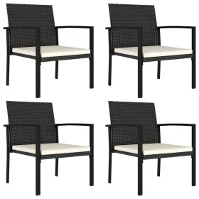 Sillas de comedor de jardín 4 unidades ratán sintético negro de , Sillas de jardín - Ref: Foro24-317171, Precio: 135,92 €, De...