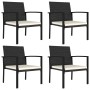 Sillas de comedor de jardín 4 unidades ratán sintético negro de , Sillas de jardín - Ref: Foro24-317171, Precio: 137,21 €, De...