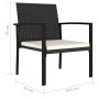 Sillas de comedor de jardín 4 unidades ratán sintético negro de , Sillas de jardín - Ref: Foro24-317171, Precio: 137,21 €, De...