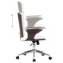 Silla de oficina giratoria cuero sintético madera curva blanco de vidaXL, Sillas de oficina - Ref: Foro24-283133, Precio: 135...