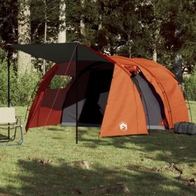 Tienda de camping con túnel 4 personas impermeable gris naranja de , Tiendas de campaña - Ref: Foro24-94399, Precio: 153,62 €...