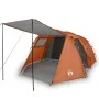 Tienda de camping con túnel 4 personas impermeable gris naranja de , Tiendas de campaña - Ref: Foro24-94399, Precio: 153,62 €...