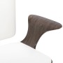 Silla de oficina giratoria cuero sintético madera curva blanco de vidaXL, Sillas de oficina - Ref: Foro24-283133, Precio: 135...
