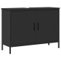 Armario para lavabo de baño madera ingeniería negro 80x30x60 cm de , Tocadores - Ref: Foro24-842451, Precio: 58,69 €, Descuen...