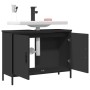 Armario para lavabo de baño madera ingeniería negro 80x30x60 cm de , Tocadores - Ref: Foro24-842451, Precio: 58,69 €, Descuen...