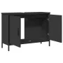 Armario para lavabo de baño madera ingeniería negro 80x30x60 cm de , Tocadores - Ref: Foro24-842451, Precio: 57,95 €, Descuen...