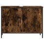 Armario lavabo baño madera ingeniería roble ahumado 80x30x60 cm de , Tocadores - Ref: Foro24-842453, Precio: 63,07 €, Descuen...