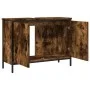 Armario lavabo baño madera ingeniería roble ahumado 80x30x60 cm de , Tocadores - Ref: Foro24-842453, Precio: 62,19 €, Descuen...