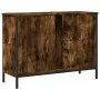 Armario lavabo baño madera ingeniería roble ahumado 80x30x60 cm de , Tocadores - Ref: Foro24-842453, Precio: 62,19 €, Descuen...