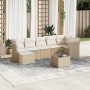 Juego de sofás de jardín con cojines beige 8 pzas ratán PE de , Conjuntos de jardín - Ref: Foro24-3249817, Precio: 511,09 €, ...