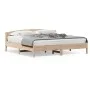 Bed frame with solid pine wood headboard 180x200 cm by , Beds and slatted bases - Ref: Foro24-3216191, Price: 186,33 €, Disco...