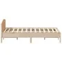Bed frame with solid pine wood headboard 180x200 cm by , Beds and slatted bases - Ref: Foro24-3216191, Price: 186,33 €, Disco...