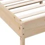 Bed frame with solid pine wood headboard 180x200 cm by , Beds and slatted bases - Ref: Foro24-3216191, Price: 186,33 €, Disco...