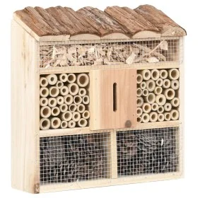 Fir wood insect hotel 30x10x30 cm by , Butterfly shelters - Ref: Foro24-47242, Price: 37,15 €, Discount: %