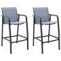 Sillas altas de jardín 2 unidades textilene gris de , Sillas de jardín - Ref: Foro24-48118, Precio: 157,64 €, Descuento: %