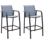 Sillas altas de jardín 2 unidades textilene gris de , Sillas de jardín - Ref: Foro24-48118, Precio: 161,00 €, Descuento: %