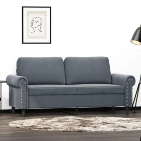 Sofá de 2 plazas de terciopelo gris oscuro 140 cm de , Sofás - Ref: Foro24-359530, Precio: 223,93 €, Descuento: %