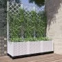 Jardinera con enrejado PP blanco 120x40x136 cm de , Maceteros y jardineras - Ref: Foro24-153284, Precio: 112,52 €, Descuento: %