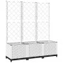 Jardinera con enrejado PP blanco 120x40x136 cm de , Maceteros y jardineras - Ref: Foro24-153284, Precio: 112,52 €, Descuento: %