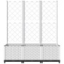 Jardinera con enrejado PP blanco 120x40x136 cm de , Maceteros y jardineras - Ref: Foro24-153284, Precio: 99,06 €, Descuento: %