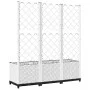 Jardinera con enrejado PP blanco 120x40x136 cm de , Maceteros y jardineras - Ref: Foro24-153284, Precio: 112,52 €, Descuento: %