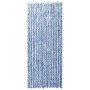 Cortina mosquitera chenilla azul blanco y plateado 90x220 cm de vidaXL, Mosquiteras para ventanas - Ref: Foro24-284274, Preci...