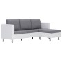 Sofá de 3 plazas con cojines cuero sintético blanco de , Sofás - Ref: Foro24-282285, Precio: 386,81 €, Descuento: %