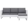 Sofá de 3 plazas con cojines cuero sintético blanco de , Sofás - Ref: Foro24-282285, Precio: 507,46 €, Descuento: %