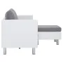Sofá de 3 plazas con cojines cuero sintético blanco de , Sofás - Ref: Foro24-282285, Precio: 507,46 €, Descuento: %