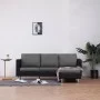 Sofá de 3 plazas con cojines cuero sintético negro de , Sofás - Ref: Foro24-282287, Precio: 384,71 €, Descuento: %