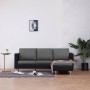 Sofá de 3 plazas con cojines cuero sintético negro de , Sofás - Ref: Foro24-282287, Precio: 390,45 €, Descuento: %