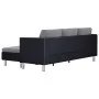 Sofá de 3 plazas con cojines cuero sintético negro de , Sofás - Ref: Foro24-282287, Precio: 384,71 €, Descuento: %