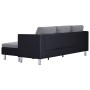 Sofá de 3 plazas con cojines cuero sintético negro de , Sofás - Ref: Foro24-282287, Precio: 390,45 €, Descuento: %