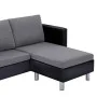 Sofá de 3 plazas con cojines cuero sintético negro de , Sofás - Ref: Foro24-282287, Precio: 384,71 €, Descuento: %