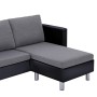 Sofá de 3 plazas con cojines cuero sintético negro de , Sofás - Ref: Foro24-282287, Precio: 390,45 €, Descuento: %
